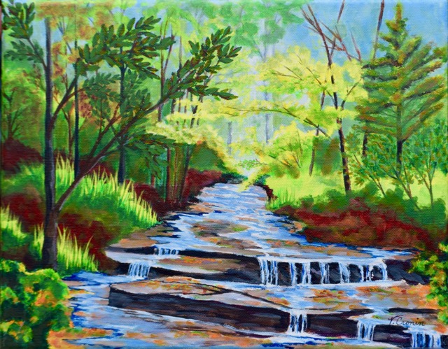 Mountain Waterfall <br> 11X14 <br> Sold