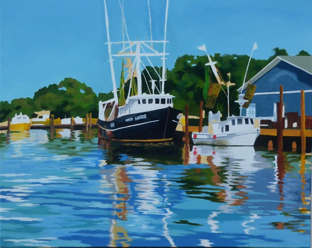 Beaufort Fishing Boats <br> 24X30 <br> Sold
