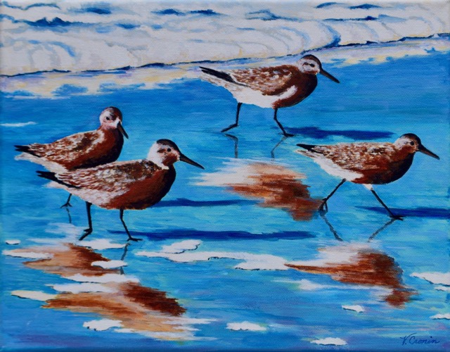 Sandpipers on the Shore <br> 11X14 <br> Sold
