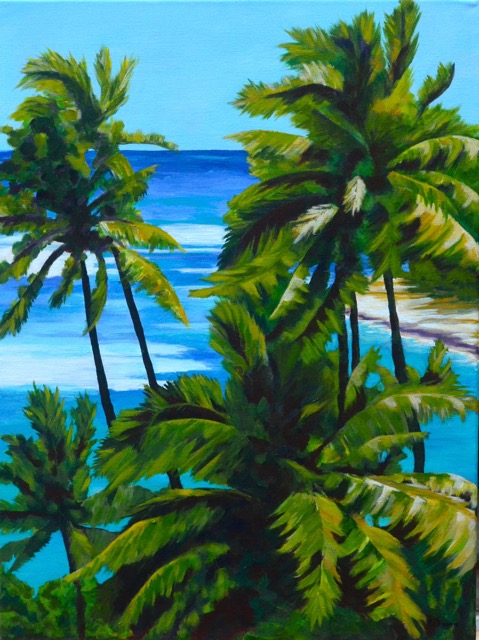 Hawaiian Palms <br> 18X24