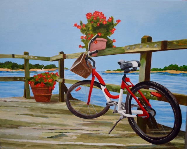 Stopping Along the Waterfront <br> 16X20 <br> Sold