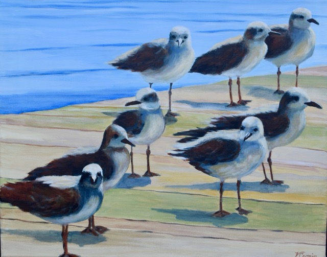Seagulls at Rest <br> 16X20 <br> Sold