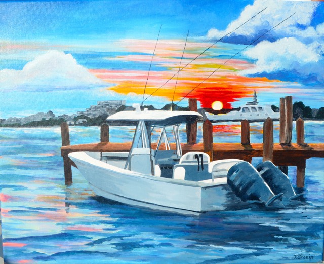 Sunset in Beaufort <br> 16X20